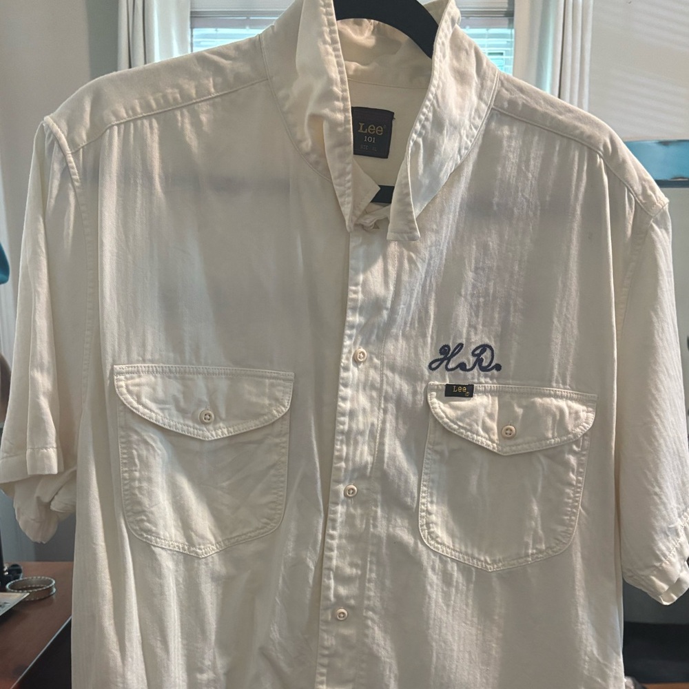 Lee 101 Cream Casual Button Down Shirt